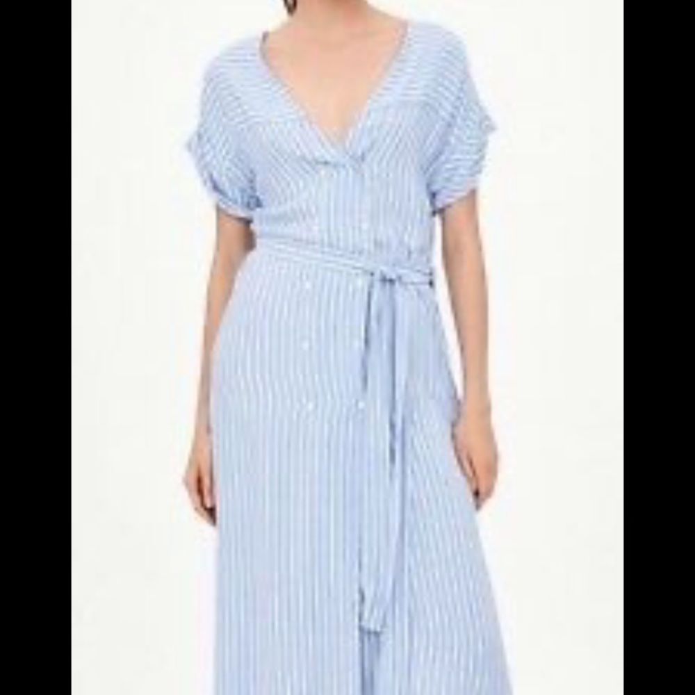 NWT Zara trafluc summer striped wrap dress
